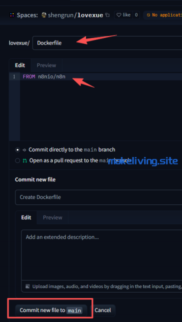 Hugging Face 创建 Dockerfile
