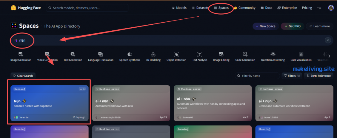 Hugging Face spaces 模板